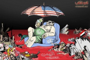 كاريكاتير...السعودية-في-دماء-اليمنيين-630x420